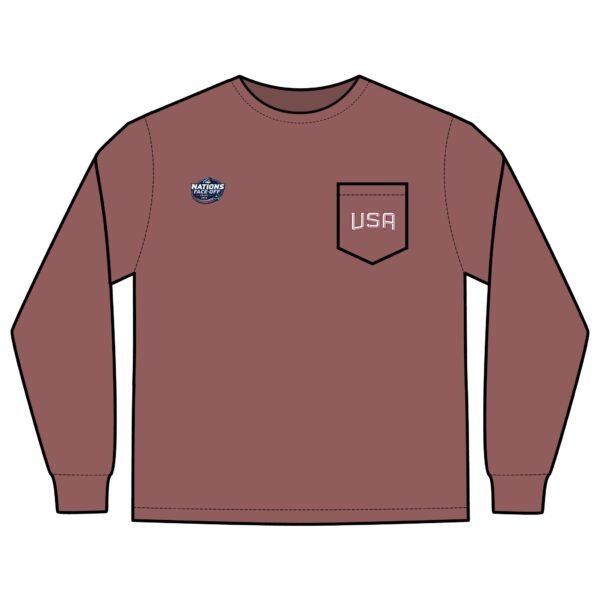 2025 4 Nations Face-Off USA Unisex Long Sleeve Pocket T-Shirt - Image 11