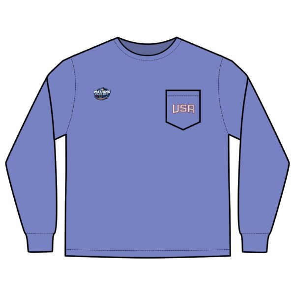 2025 4 Nations Face-Off USA Unisex Long Sleeve Pocket T-Shirt - Image 17