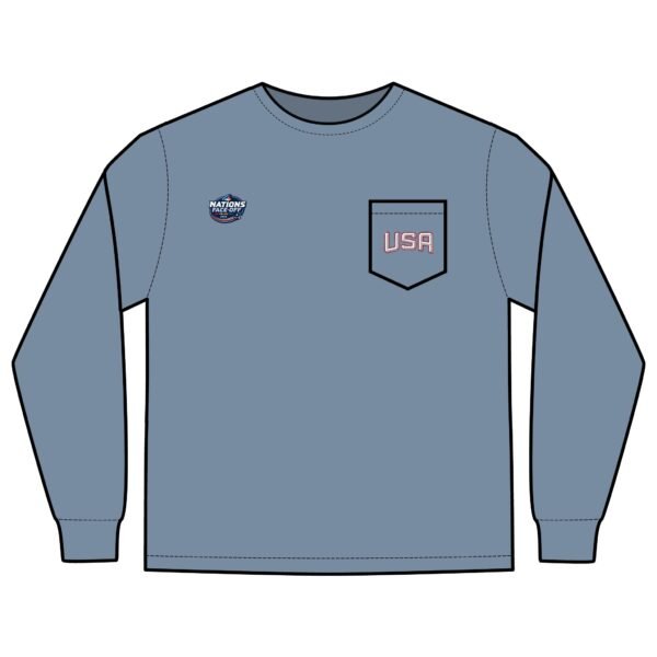 2025 4 Nations Face-Off USA Unisex Long Sleeve Pocket T-Shirt - Image 19
