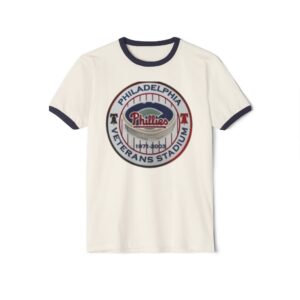 Philadelphia Phillies Veterans Stadium Unisex Cotton Ringer T-Shirt