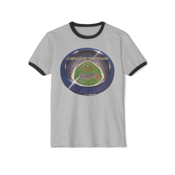 Atlanta Braves Fulton County Stadium Unisex Cotton Ringer T-Shirt