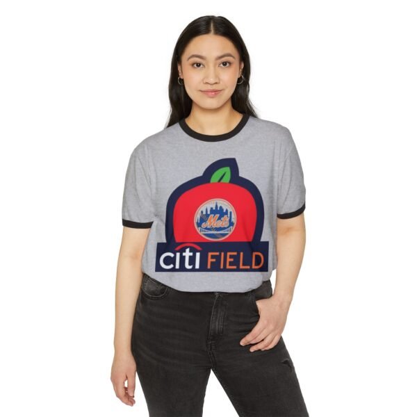 New York Mets Citi Field Unisex Cotton Ringer T-Shirt - Image 3