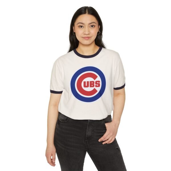 Chicago Cubs Unisex Cotton Ringer T-Shirt - Image 3