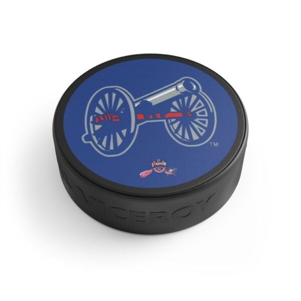 Detroit Red Wings vs Columbus Blue Jackets 2025 Stadium Series Hockey Puck - Image 2