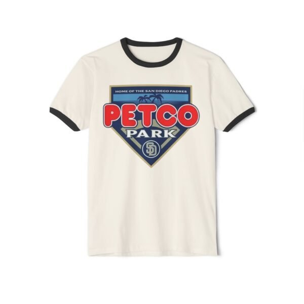 San Diego Padres Petco Park Unisex Cotton Ringer T-Shirt - Image 5