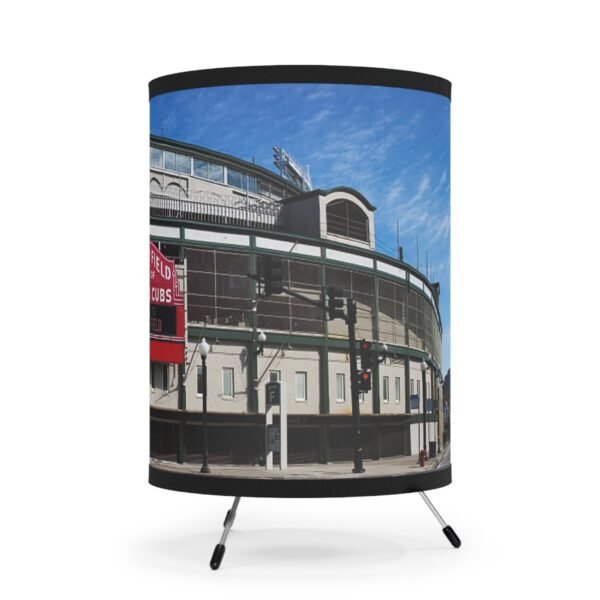 Chicago Cubs Wrigley Field Tripod Lamp with High-Res Printed Shade, USCA plug - Image 4