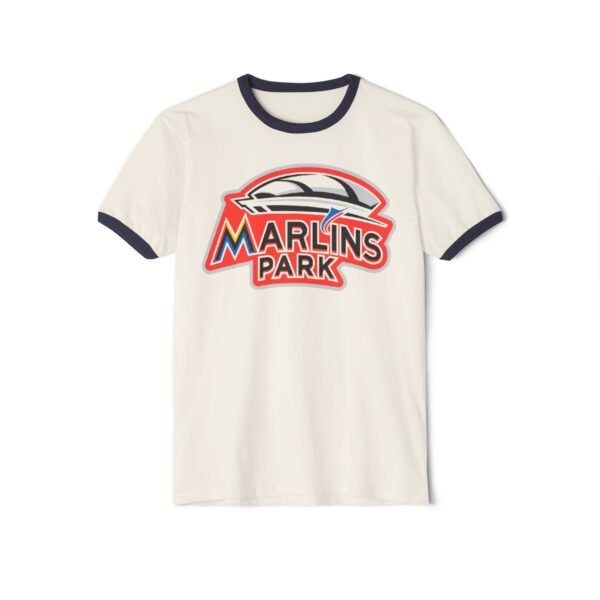 Miami Marlins Park Unisex Cotton Ringer T-Shirt - Image 9
