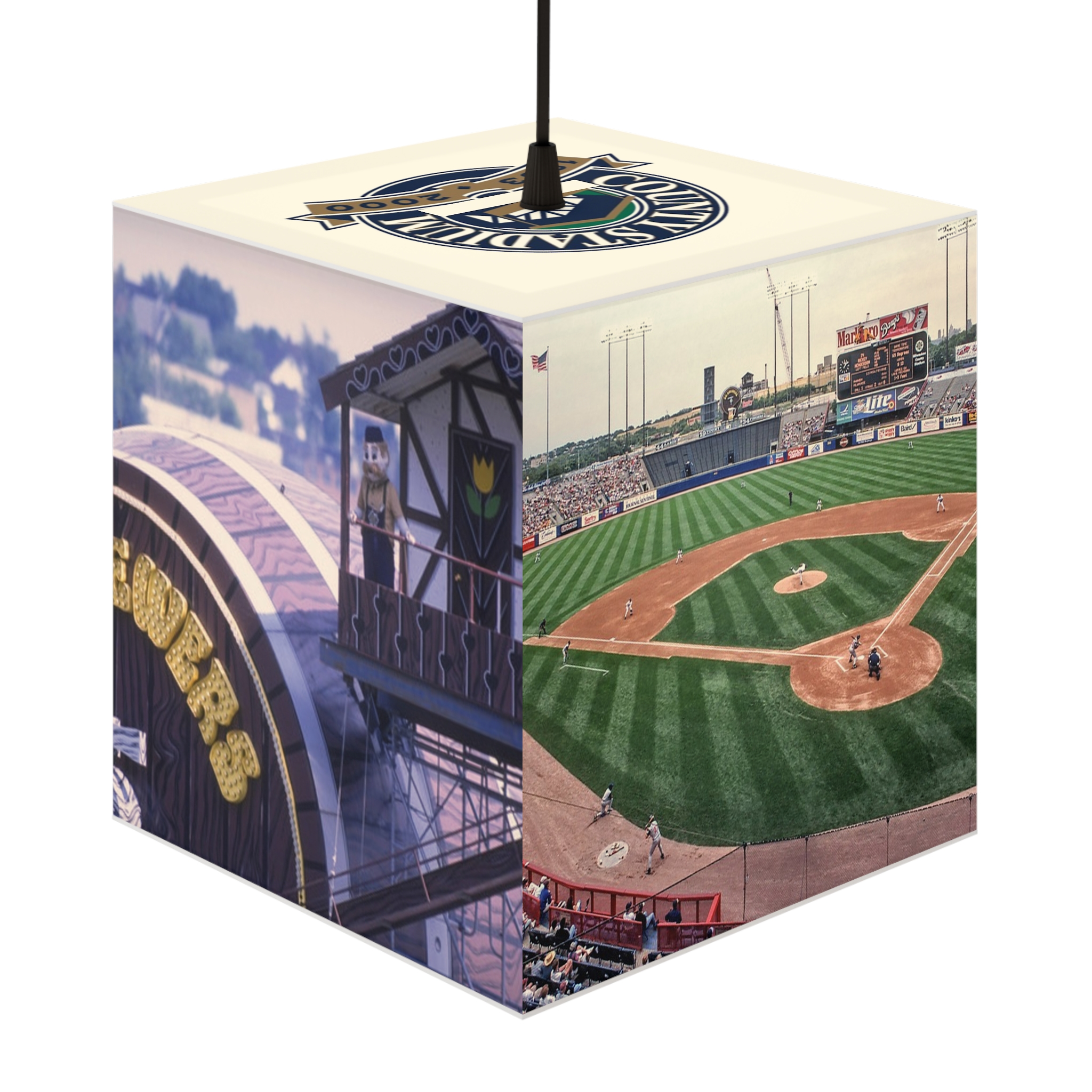 Milwaukee Brewers County Stadium Light Cube Lamp - Image 2