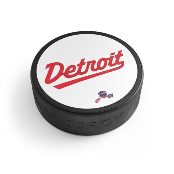 Detroit Red Wings vs Columbus Blue Jackets 2025 Stadium Series Hockey Puck - Detroit - Image 2