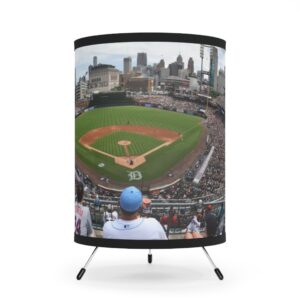 Detroit Tigers Comerica Park Tripod Lamp with High-Res Printed Shade, USCA plug