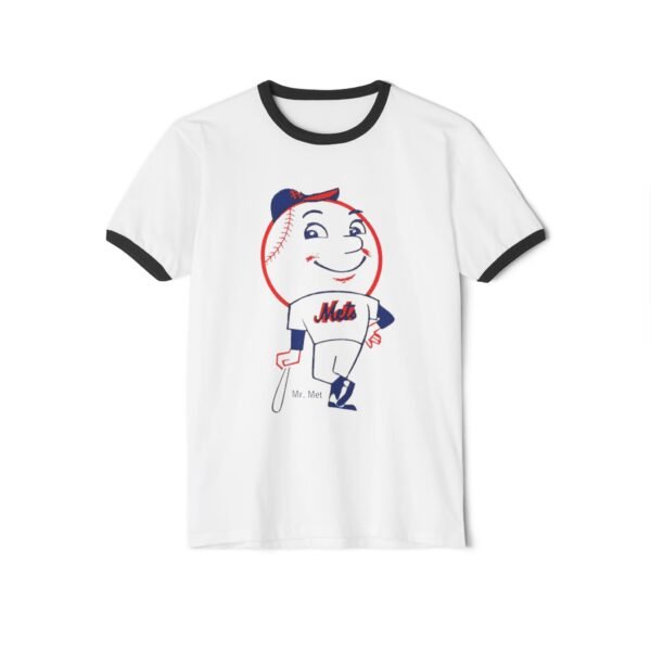 New York Mets Mr. Met Unisex Cotton Ringer T-Shirt - Image 5