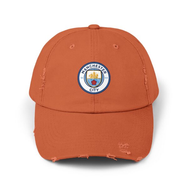 Manchester City Unisex Distressed Cap - Image 5