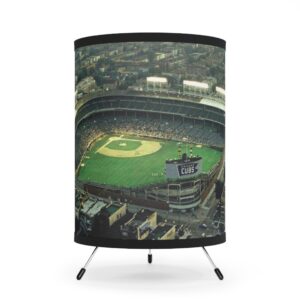Chicago Cubs Wrigley Field Tripod Lamp with High-Res Printed Shade, USCA plug