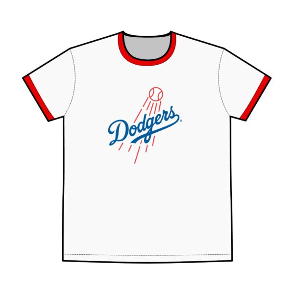 Los Angeles Dodgers Men's Staple Ringer Tee - Image 5