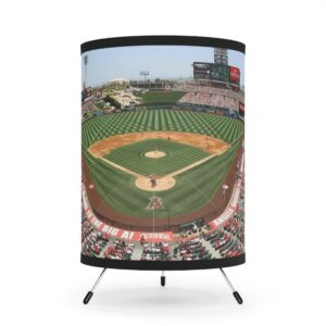 Los Angeles Angels Stadium Tripod Lamp with High-Res Printed Shade, USCA plug