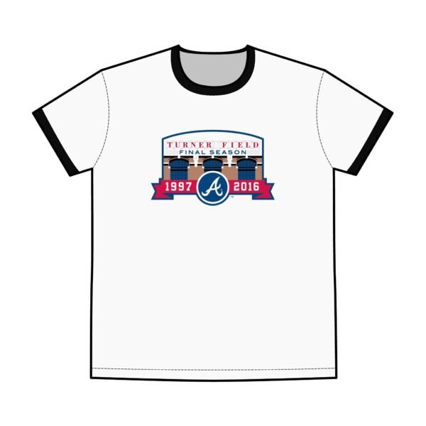 Atlanta Braves Turner Field Men's Staple Ringer Tee - Image 5