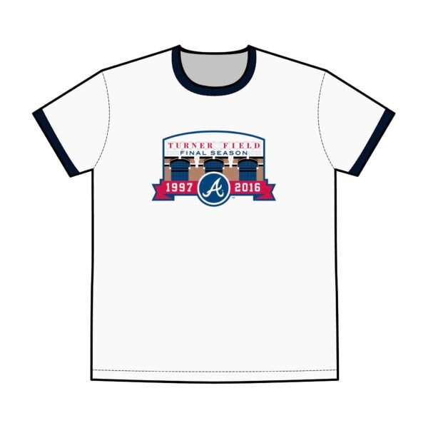 Atlanta Braves Turner Field Men's Staple Ringer Tee