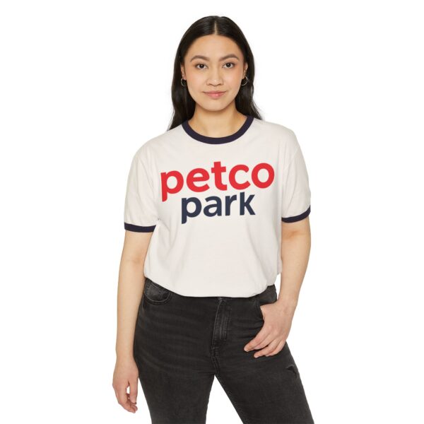 San Diego Padres Petco Park Unisex Cotton Ringer T-Shirt - Image 3