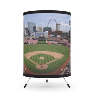 St. Louis Cardinals Busch Stadium Tripod Lamp with High-Res Printed Shade, USCA plug
