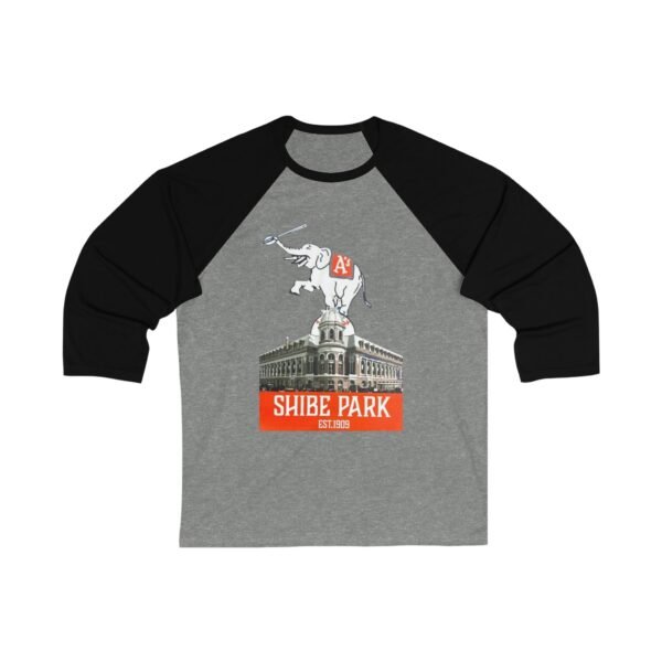 Philadelphia Shibe Park / Connie Mack Stadium Unisex 34 Sleeve Baseball Tee