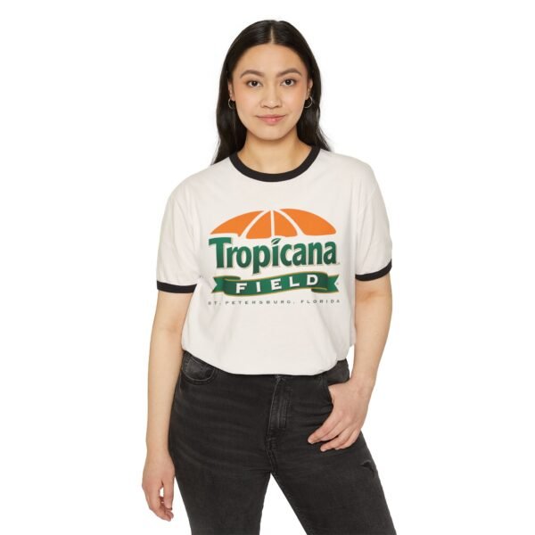 Tampa Bay Rays Tropicana Field Unisex Cotton Ringer T-Shirt - Image 3