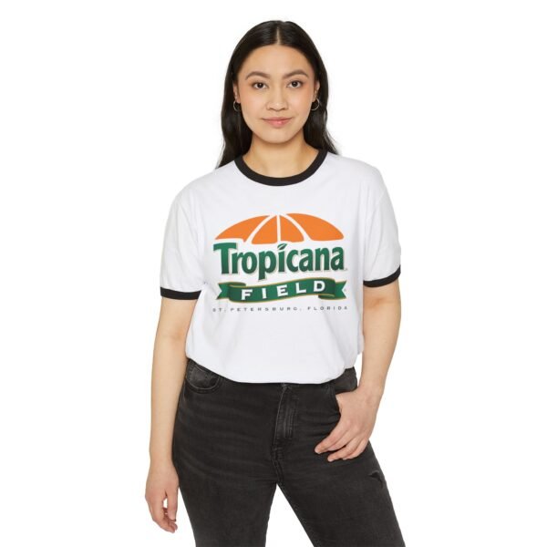 Tampa Bay Rays Tropicana Field Unisex Cotton Ringer T-Shirt - Image 7