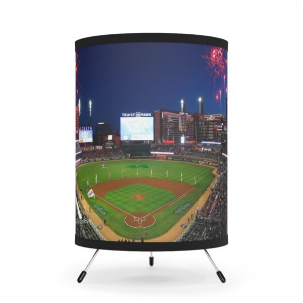Atlanta Braves Truist Park Tripod Lamp with High-Res Printed Shade, USCA plug