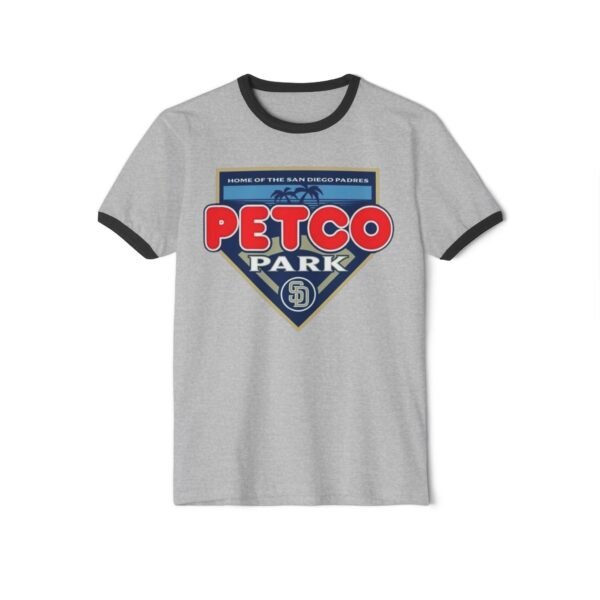 San Diego Padres Petco Park Unisex Cotton Ringer T-Shirt - Image 13