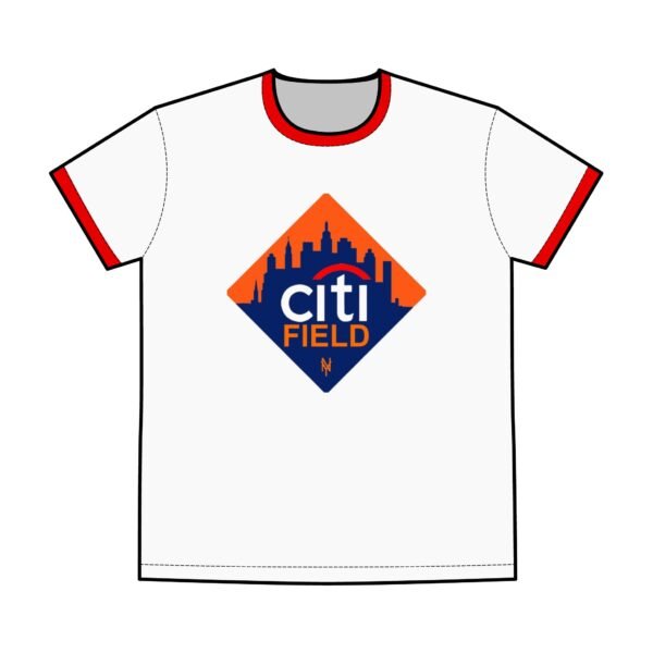New York Mets Citi Field Men's Staple Ringer Tee - Image 3