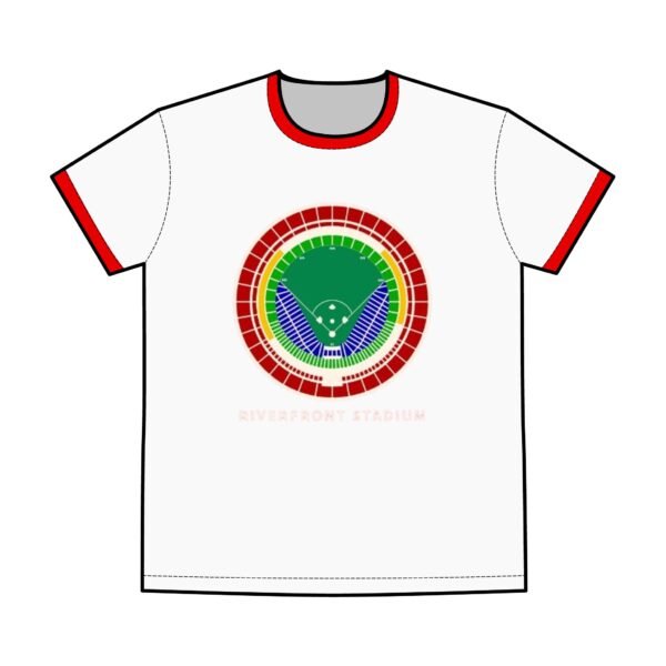 Cincinnati Reds Riverfront Stadium Men's Staple Ringer Tee