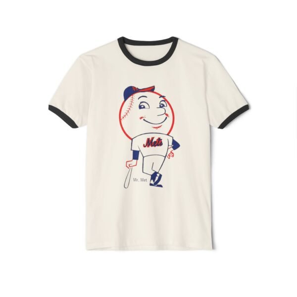 New York Mets Mr. Met Unisex Cotton Ringer T-Shirt - Image 13