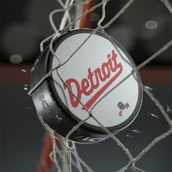 Detroit Red Wings vs Columbus Blue Jackets 2025 Stadium Series Hockey Puck - Detroit - Image 3