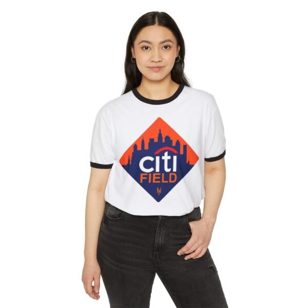 New York Mets Citi Field Unisex Cotton Ringer T-Shirt - Image 3