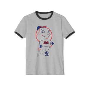 New York Mets Mr. Met Unisex Cotton Ringer T-Shirt