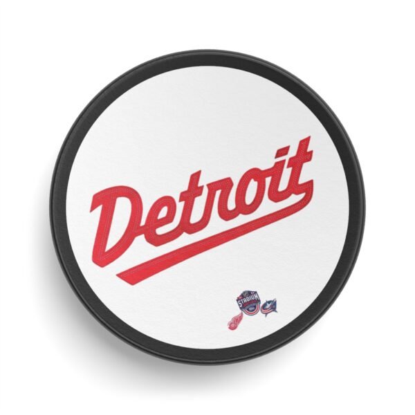 Detroit Red Wings vs Columbus Blue Jackets 2025 Stadium Series Hockey Puck - Detroit