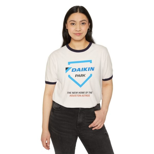 Houston Astros Daikin Park Unisex Cotton Ringer T-Shirt - Image 3