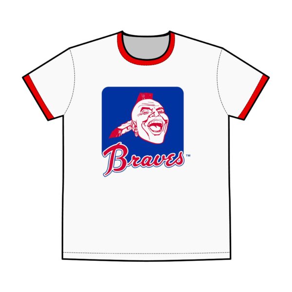 Atlanta Braves Men's Staple Ringer Tee - Image 3