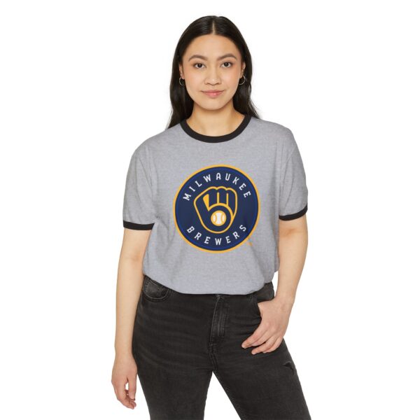 Milwaukee Brewers Unisex Cotton Ringer T-Shirt - Image 3