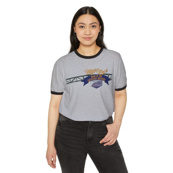 Milwaukee Brewers Miller Field Unisex Cotton Ringer T-Shirt - Image 3