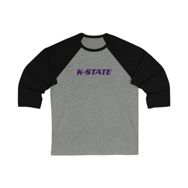 Kansas State Wildcats Unisex 34 Sleeve Baseball Tee