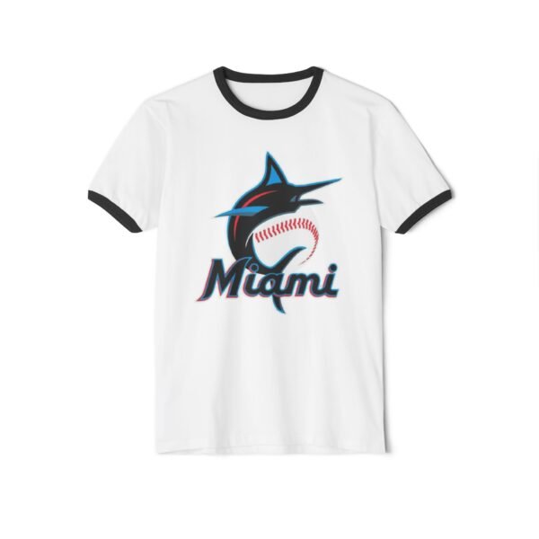 Miami Marlins Unisex Cotton Ringer T-Shirt - Image 5