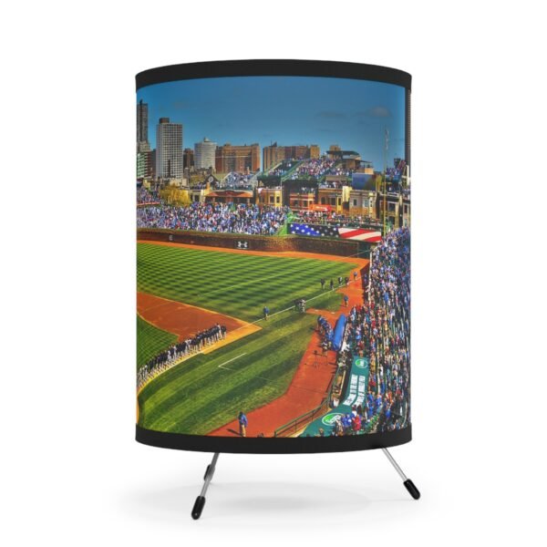 Chicago Cubs Wrigley Field Tripod Lamp with High-Res Printed Shade, USCA plug - Image 4