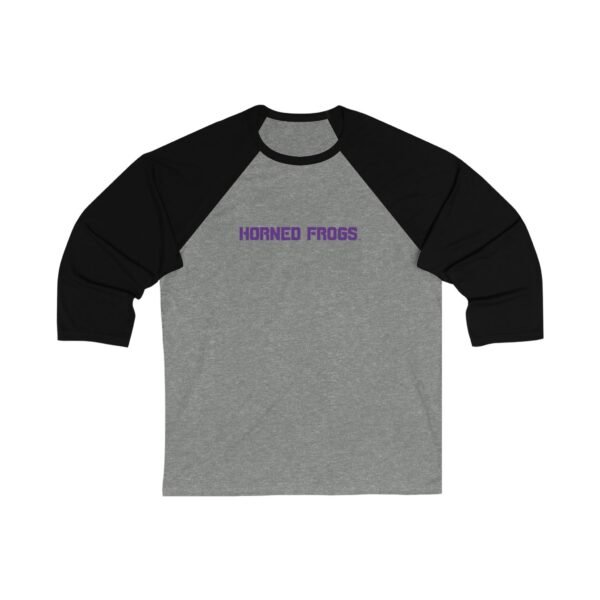 TCU Horned Frogs Unisex 3/4 Sleeve Baseball Tee