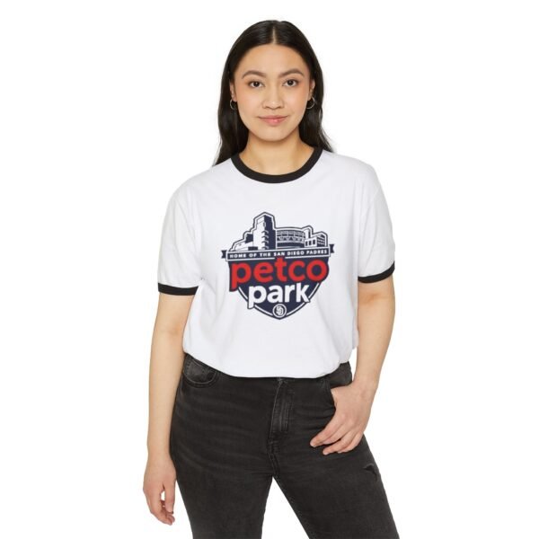 San Diego Padres Petco Park Unisex Cotton Ringer T-Shirt - Image 11