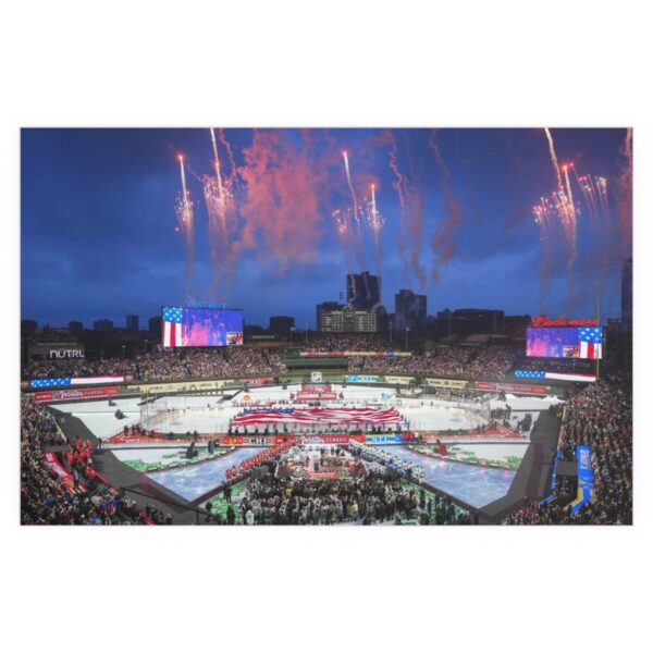 2024 Winter Classic Wrigley Field - St. Louis Blues vs Chicago Blackhawks Indoor and Outdoor Silk Posters - Image 2