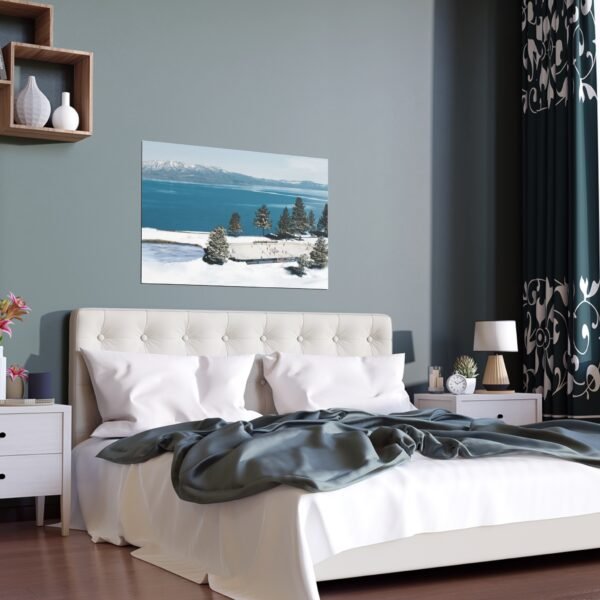 2021 NHL Outdoors at Lake Tahoe Edgewood Tahoe Resort - Vegas Golden Knights vs Colorado Avalanche Indoor and Outdoor Silk Posters