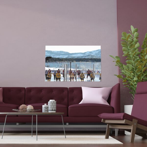 2021 NHL Outdoors at Lake Tahoe Edgewood Tahoe Resort - Philadelphia Flyers vs  Boston Bruins Indoor and Outdoor Silk Posters - Image 3
