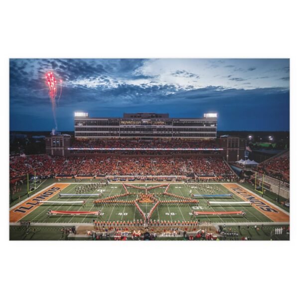 Illinois Fighting Illini Memorial Stadium Indoor and Outdoor Silk Posters - Image 2