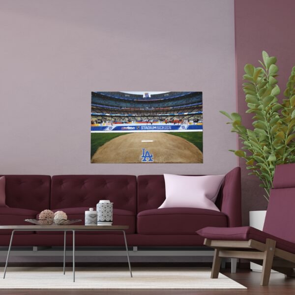 2014 Stadium Series Dodger Stadium - Anaheim Ducks vs Los Angeles Kings Indoor and Outdoor Silk Posters - Image 3