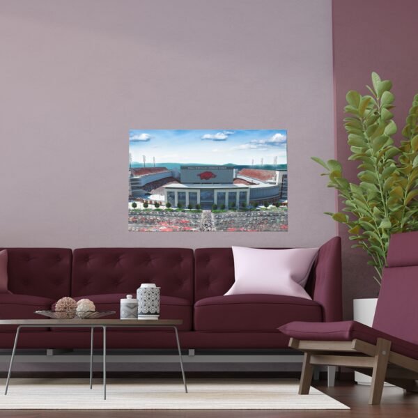 Arkansas Razorbacks Donald W. Reynolds Razorback Stadium Indoor and Outdoor Silk Posters - Image 3